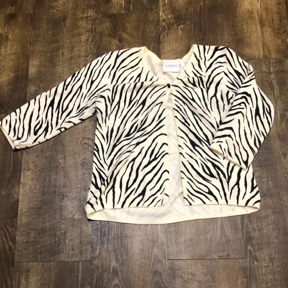 Zebra print cardigan